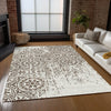 Piper Looms Chantille Medallions ACN758 Chocolate Machine Washable Area Rug Lifestyle Image Feature