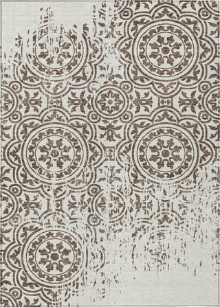 Piper Looms Chantille Medallions ACN758 Chocolate Machine Washable Area Rug main image