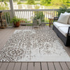 Piper Looms Chantille Medallions ACN758 Chocolate Machine Washable Area Rug Outdoor Lifestyle Image Feature