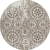 Piper Looms Chantille Medallions ACN758 Chocolate Machine Washable Area Rug Round Main Image