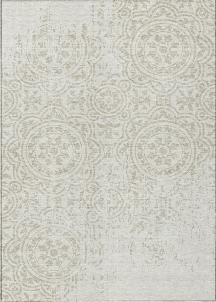 Piper Looms Chantille Medallions ACN758 Ivory Machine Washable Area Rug main image