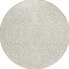 Piper Looms Chantille Medallions ACN758 Ivory Machine Washable Area Rug Round Main Image