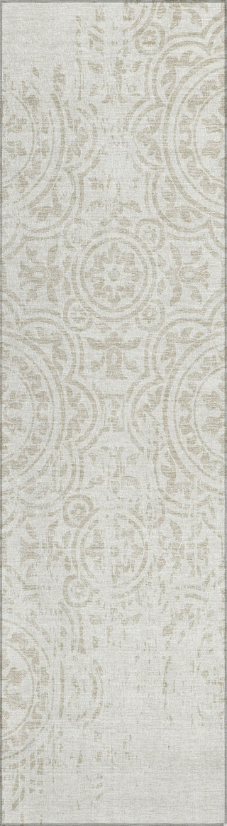 Piper Looms Chantille Medallions ACN758 Ivory Machine Washable Area Rug Runner Main Image