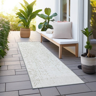 Piper Looms Chantille Medallions ACN758 Ivory Machine Washable Area Rug Runner Outdoor Lifestyle Image Feature
