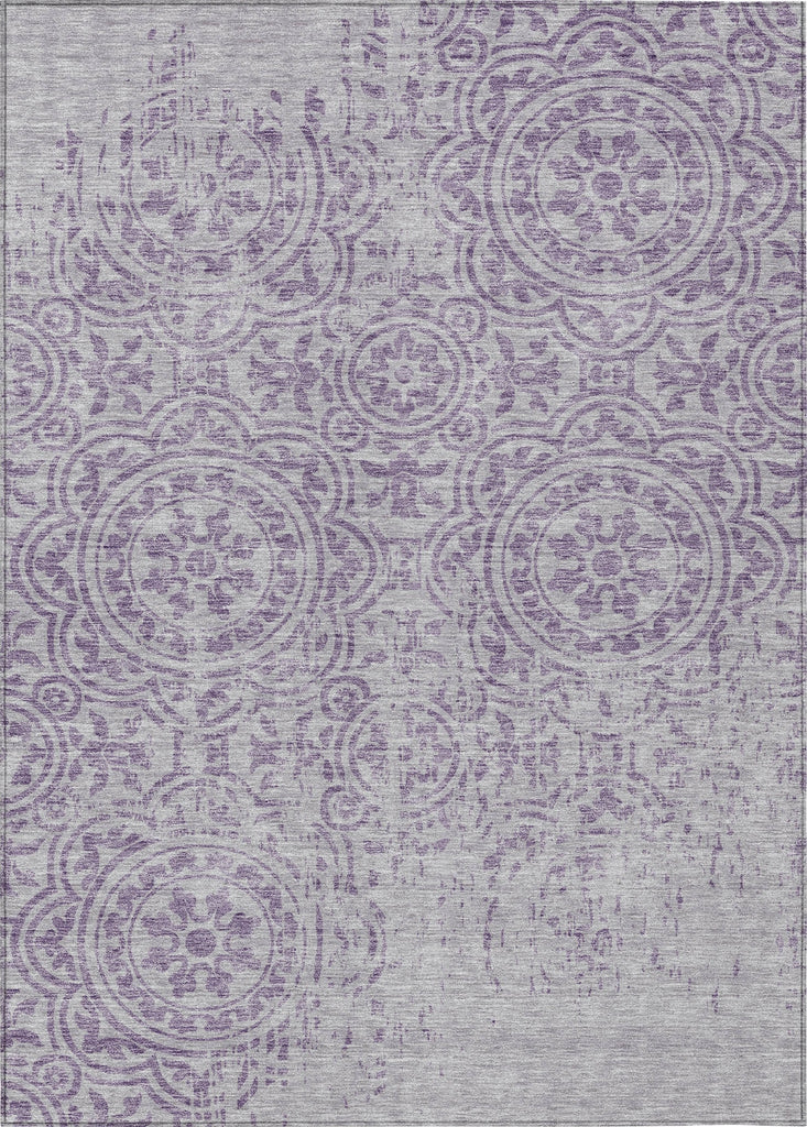 Piper Looms Chantille Medallions ACN758 Lavender Machine Washable Area Rug main image