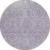 Piper Looms Chantille Medallions ACN758 Lavender Machine Washable Area Rug Round Main Image
