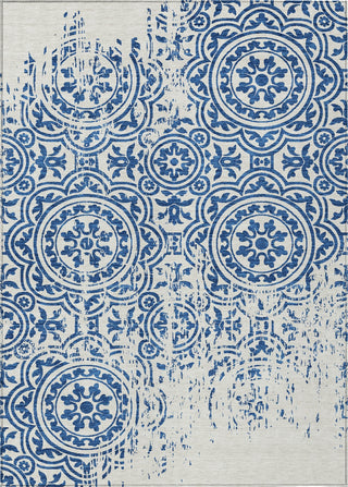 Piper Looms Chantille Medallions ACN758 Navy Machine Washable Area Rug main image