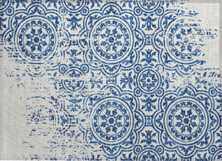 Piper Looms Chantille Medallions ACN758 Navy Machine Washable Area Rug Scatter Main Image