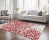 Piper Looms Chantille Medallions ACN758 Red Machine Washable Area Rug Lifestyle Image Feature