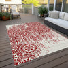 Piper Looms Chantille Medallions ACN758 Red Machine Washable Area Rug Outdoor Lifestyle Image Feature
