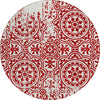 Piper Looms Chantille Medallions ACN758 Red Machine Washable Area Rug Round Main Image