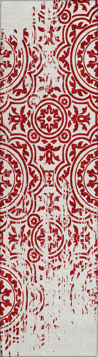 Piper Looms Chantille Medallions ACN758 Red Machine Washable Area Rug Runner Main Image
