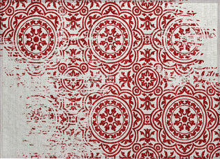 Piper Looms Chantille Medallions ACN758 Red Machine Washable Area Rug Scatter Main Image