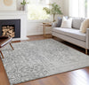Piper Looms Chantille Medallions ACN758 Silver Machine Washable Area Rug Lifestyle Image Feature
