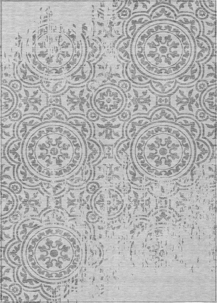 Piper Looms Chantille Medallions ACN758 Silver Machine Washable Area Rug main image