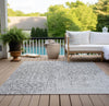 Piper Looms Chantille Medallions ACN758 Silver Machine Washable Area Rug Outdoor Lifestyle Image Feature