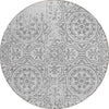 Piper Looms Chantille Medallions ACN758 Silver Machine Washable Area Rug Round Main Image