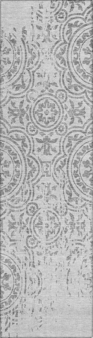 Piper Looms Chantille Medallions ACN758 Silver Machine Washable Area Rug Runner Main Image