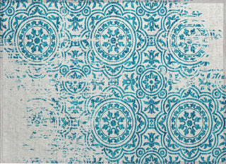 Piper Looms Chantille Medallions ACN758 Teal Machine Washable Area Rug Scatter Main Image