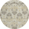 Piper Looms Chantille Vintage ACN759 Beige Machine Washable Area Rug Round Main Image
