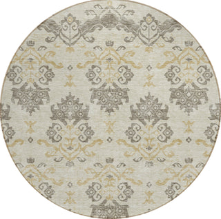 Piper Looms Chantille Vintage ACN759 Beige Machine Washable Area Rug Round Main Image