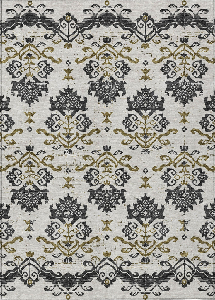 Piper Looms Chantille Vintage ACN759 Black Machine Washable Area Rug main image