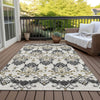Piper Looms Chantille Vintage ACN759 Black Machine Washable Area Rug Outdoor Lifestyle Image Feature