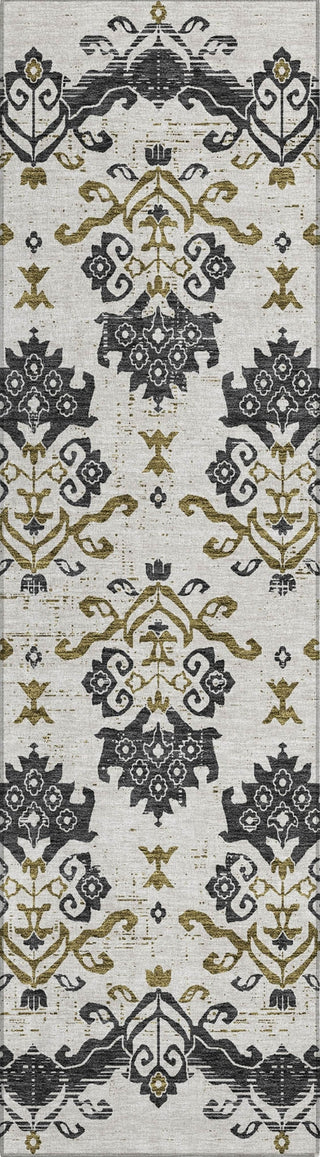 Piper Looms Chantille Vintage ACN759 Black Machine Washable Area Rug Runner Main Image