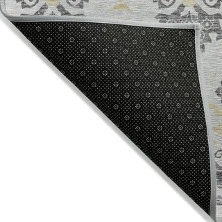 Piper Looms Chantille Vintage ACN759 Charcoal Machine Washable Area Rug Backing Image