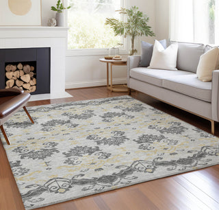 Piper Looms Chantille Vintage ACN759 Charcoal Machine Washable Area Rug Lifestyle Image Feature