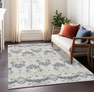 Piper Looms Chantille Vintage ACN759 Charcoal Machine Washable Area Rug Lifestyle Image Feature