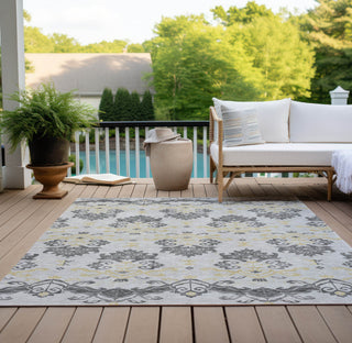 Piper Looms Chantille Vintage ACN759 Charcoal Machine Washable Area Rug Outdoor Lifestyle Image Feature