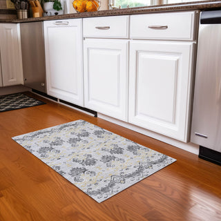 Piper Looms Chantille Vintage ACN759 Charcoal Machine Washable Area Rug Scatter Lifestyle Image Feature