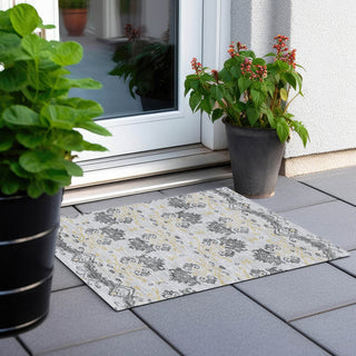 Piper Looms Chantille Vintage ACN759 Charcoal Machine Washable Area Rug Scatter Outdoor Lifestyle Image Feature