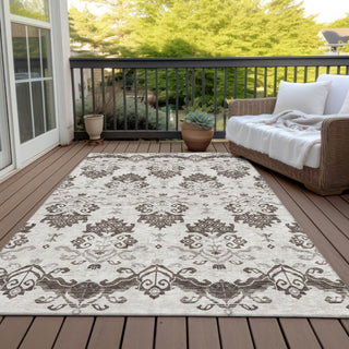 Piper Looms Chantille Vintage ACN759 Chocolate Machine Washable Area Rug Outdoor Lifestyle Image Feature