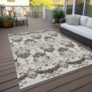 Piper Looms Chantille Vintage ACN759 Chocolate Machine Washable Area Rug Outdoor Lifestyle Image Feature