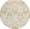 Piper Looms Chantille Vintage ACN759 Gold Machine Washable Area Rug Round Main Image