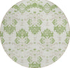Piper Looms Chantille Vintage ACN759 Green Machine Washable Area Rug Round Main Image
