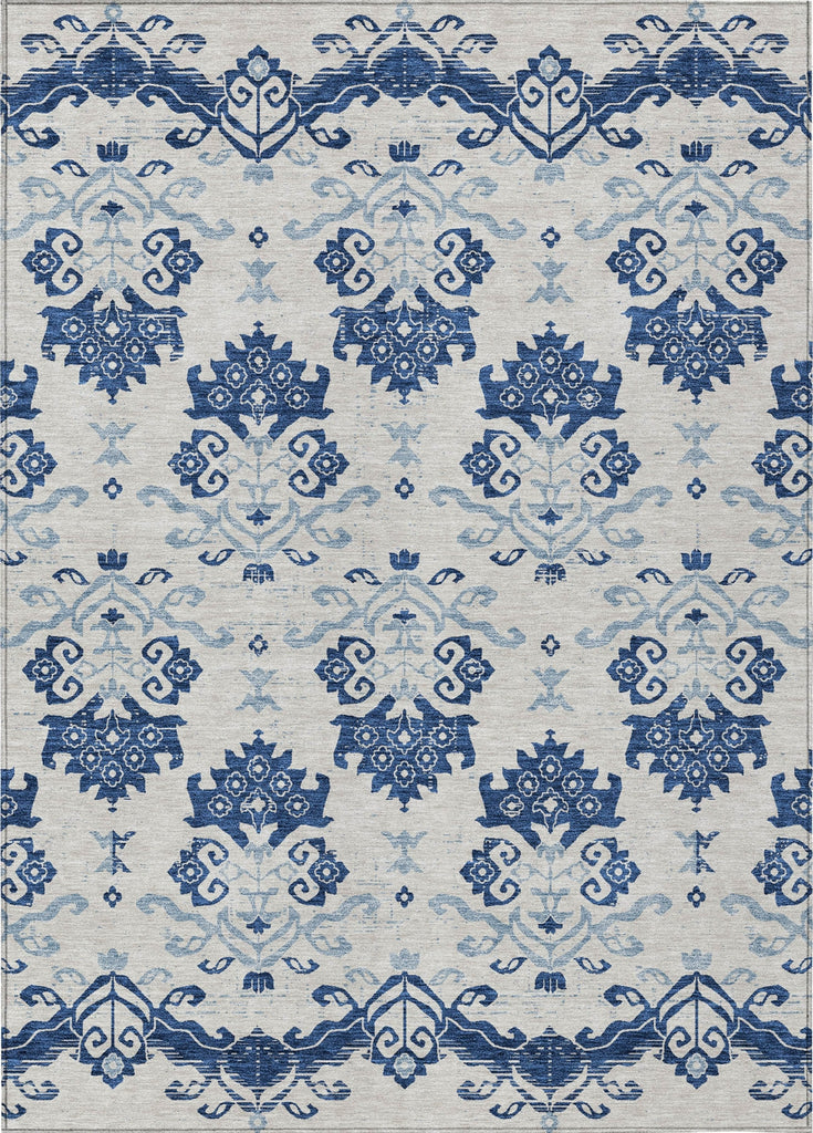 Piper Looms Chantille Vintage ACN759 Navy Machine Washable Area Rug main image