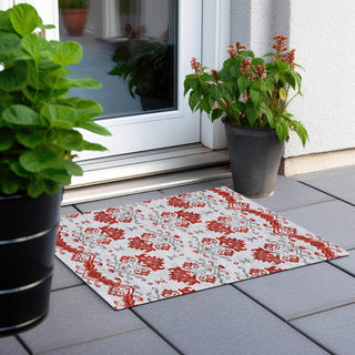 Piper Looms Chantille Vintage ACN759 Red Machine Washable Area Rug Scatter Outdoor Lifestyle Image Feature
