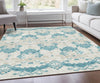 Piper Looms Chantille Vintage ACN759 Teal Machine Washable Area Rug Lifestyle Image Feature