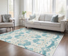 Piper Looms Chantille Vintage ACN759 Teal Machine Washable Area Rug Lifestyle Image Feature
