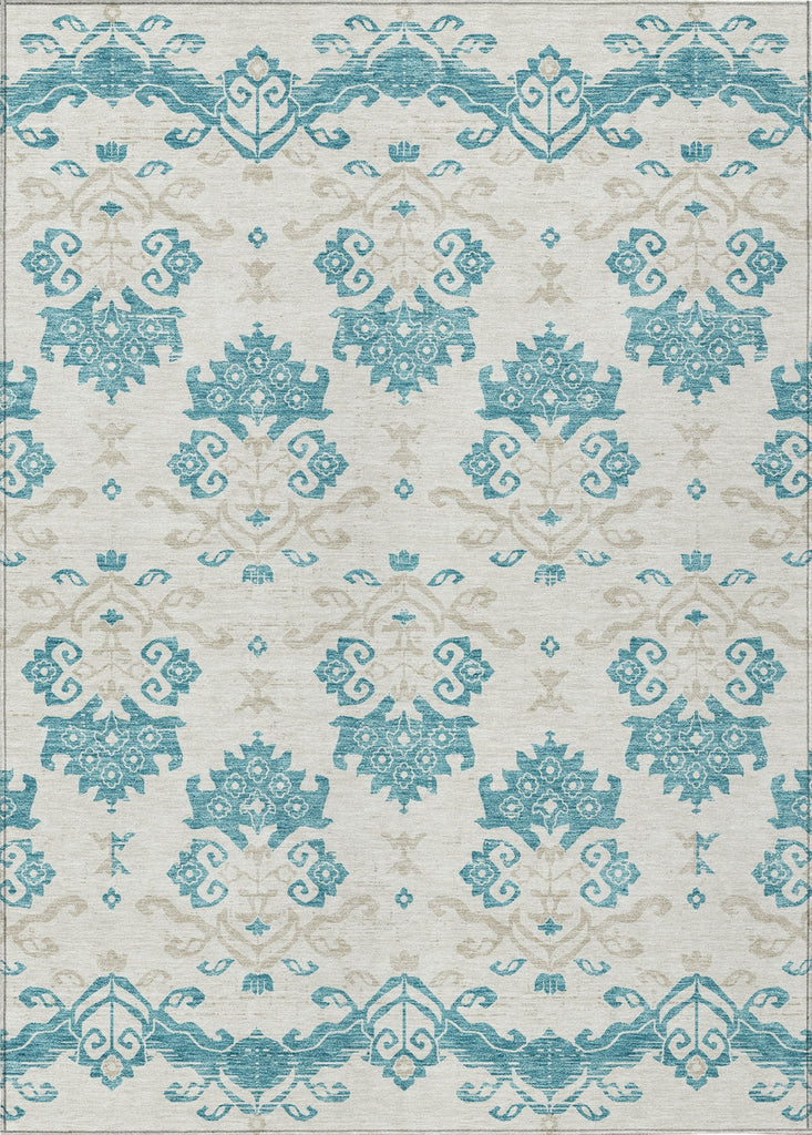 Piper Looms Chantille Vintage ACN759 Teal Machine Washable Area Rug main image