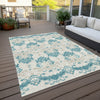 Piper Looms Chantille Vintage ACN759 Teal Machine Washable Area Rug Outdoor Lifestyle Image Feature