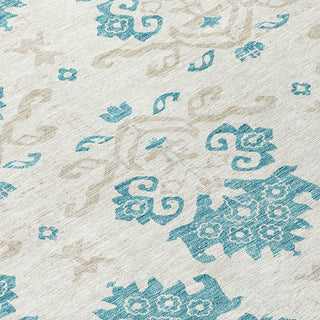 Piper Looms Chantille Vintage ACN759 Teal Machine Washable Area Rug Swatch Image