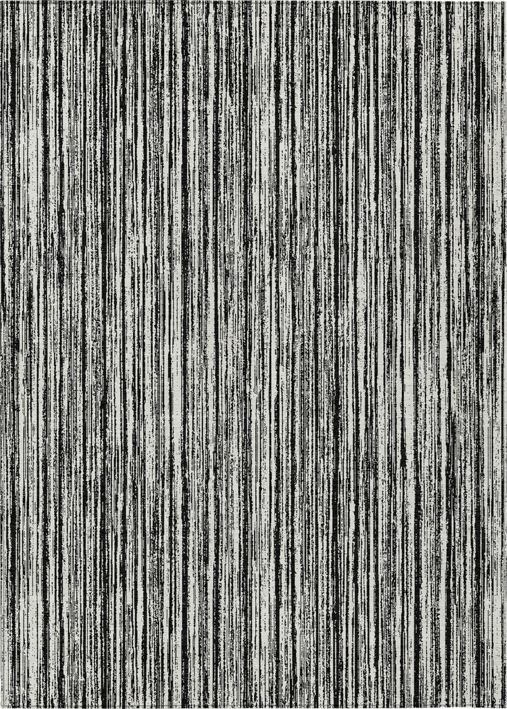 Piper Looms Chantille Stripes ACN760 Black Machine Washable Area Rug main image