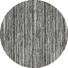 Piper Looms Chantille Stripes ACN760 Black Machine Washable Area Rug Round Main Image