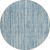 Piper Looms Chantille Stripes ACN760 Blue Machine Washable Area Rug Round Main Image