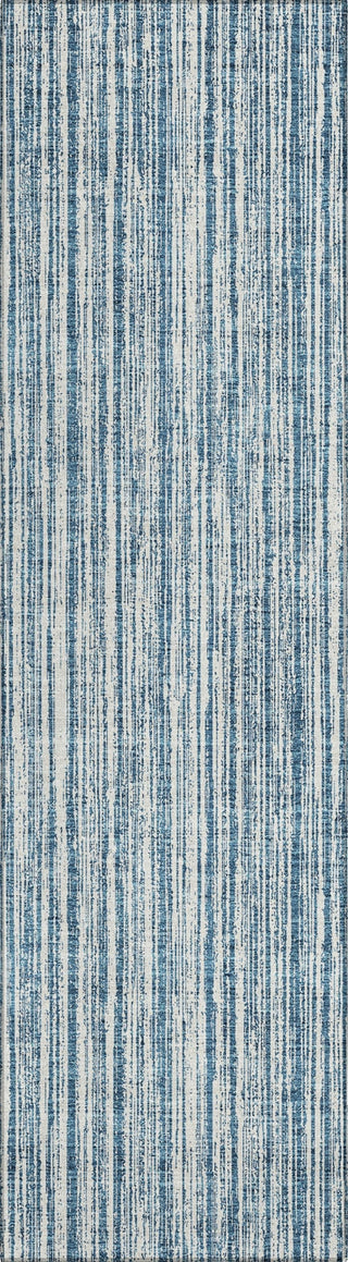 Piper Looms Chantille Stripes ACN760 Blue Machine Washable Area Rug Runner Main Image