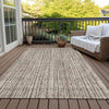 Piper Looms Chantille Stripes ACN760 Brown Machine Washable Area Rug Outdoor Lifestyle Image Feature